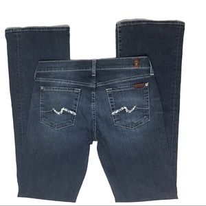 7 for all Mankind Rhinestone Bootcut Denim Jeans